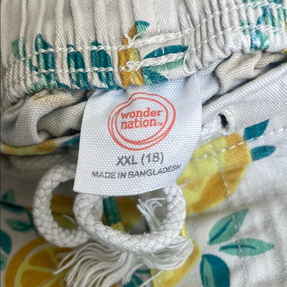 Lemon Print Kid's Shorts - Picture 2 of 3